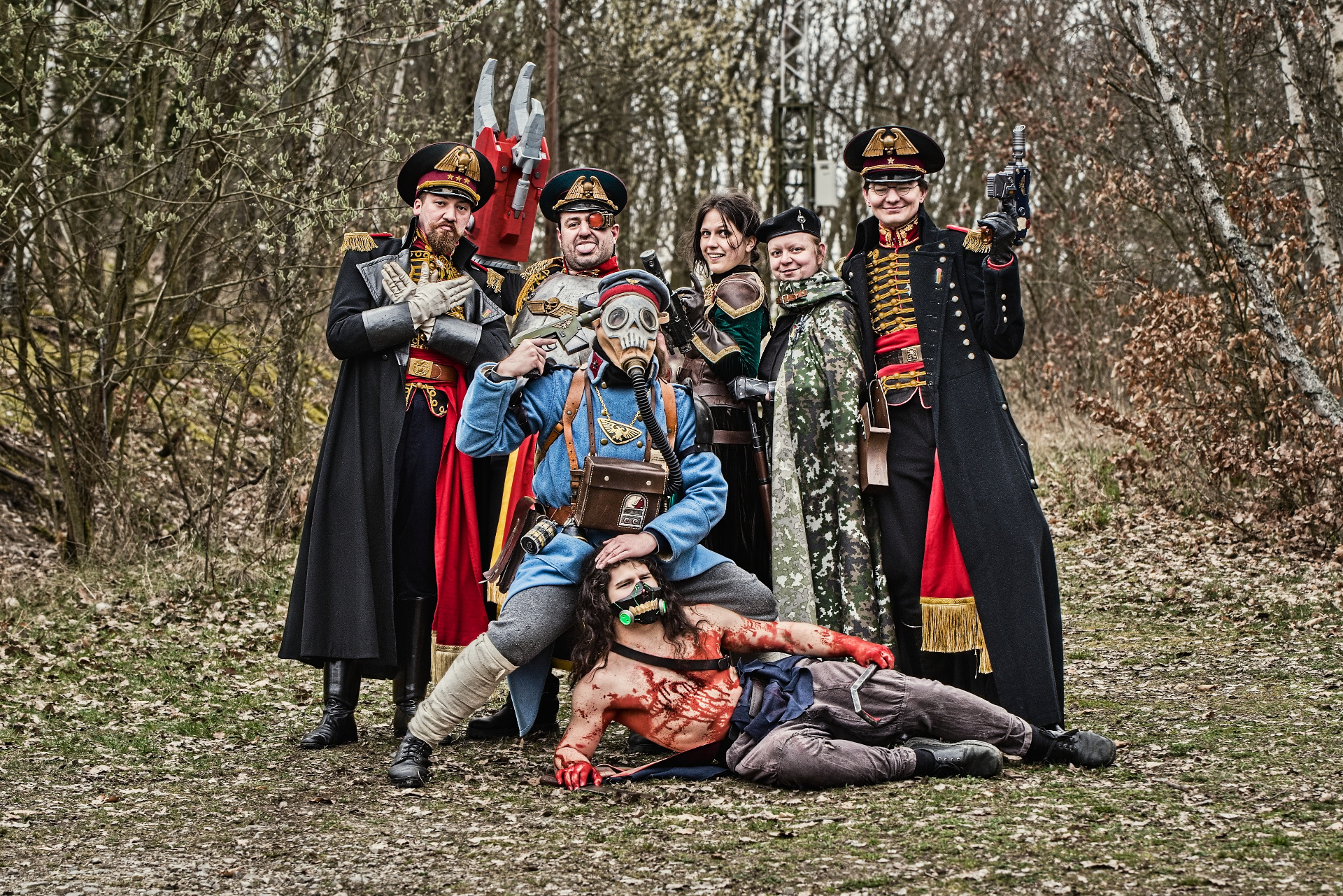 Skupinová fotografie cosplay Warhammer 40 000